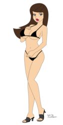 alpha_channel bikini brown_hair disney for_sticker_use high_heels no_background phineas_and_ferb png sicksean sticker_template tagme transparent_background transparent_png vanessa_doofenshmirtz white_background