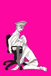 chair clothes color emmet_(pokemon) hat human incest ingo_(pokemon) male male_only multiple_males pokemon pokemon_bw side_view sitting subway_boss tagme yaoi