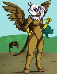 anthro avian female friendship_is_magic gilda gilda_(mlp) gryphon my_little_pony straight_hair tagme