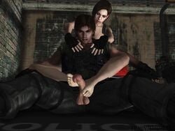 3d capcom carlos_oliveira feet female hunk_(resident_evil) jill_valentine jill_valentine_(julia_voth) male penis resident_evil tagme