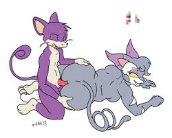 anthro ass color female fur furry insertion interspecies kneeling male nintendo nude penis pokemon purugly rattata sanji_artist sex straight tagme