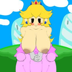 big_ass big_breasts embarrassed hyper_breasts mario_(series) paper_mario paper_mario:_the_thousand-year_door paper_peach princess_peach webi17