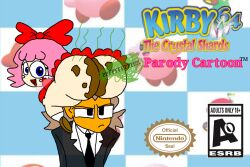 1boy absurdres alien ass black_eyes blue_eyes bottomless bow brown_hair collar colored_skin dress fairy fart female highres kirby:_star_allies kirby_(series) kirby_64 messy nathaniel_villega non-web_source orange_skin parody pink_hair red_bow red_dress ribbon_(kirby) scat shit smell tongue tongue_out toon_(style) tuxedo white_collar