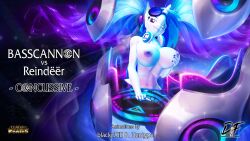 blue_hair breasts dirtyfinger dj_pon-3_(mlp) friendship_is_magic glasses my_little_pony nipples parody photoshop vinyl_scratch_(mlp)