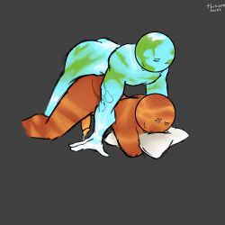 earth_(solarballs) male_only non-human pillow pillow_hug planethumans solarballs toony venus_(solarballs)