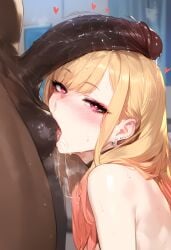 1boy 1girls ahe_gao ai_generated anime_nose axiah balls ballsack bare_back bare_shoulders big_penis blonde_hair blush cheating choker cuckold dark-skinned_male deepthroat_mark erection fellatio female female_focus foreskin foreskin_folds hands-free highres human implied_deepthroat intact interracial kitagawa_marin kneeling large_penis licking licking_balls long_hair long_penis looking_at_viewer male naked naked_female netorare ntr nude oral oral_sex partial_male penis penis_on_face petite pink_eyes pleasure_face precum retracted_foreskin saliva saliva_trail scrotum seductive_eyes seductive_mouth shaved_crotch sloppy sloppy_blowjob sono_bisque_doll_wa_koi_wo_suru straight sucking_testicles teenager testicles tongue tongue_out uncensored uncut veiny_penis