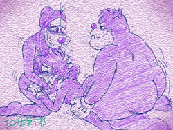 3boys age_difference anal_penetration anal_sex anthro anthro_on_anthro artist_signature colored_pen disney double_penetration face_fucking fat_man father_and_son fellatio furry gay gloves goof_troop goofy half-closed_eyes holding_head implied_fellatio implied_oral incest legs_held_open male male_only max_goof monochrome multiple_males no_humans no_visible_genitalia nude oral_sex pete_(disney) peter_pete_sr. spitroast spread_legs sweat threesome thrusting_into_ass thrusting_into_mouth yaoi