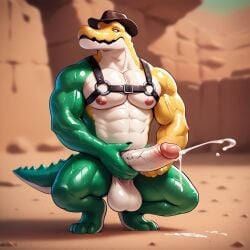 1boy 1male 2024 abs ai_generated anthro anthro_focus anthro_only anthro_solo balls blush claws crocodile crocodilian crocodylid cum cumming cumshot ejaculation erect_penis erection finger_claws foreskin foreskin_folds glans grabbing_penis gummigoo_(the_amazing_digital_circus) gummy_(food) gummy_creature hand_on_penis hat headgear headwear humanoid_genitalia humanoid_penis leaking leaking_cum living_candy living_food male male_anthro male_focus male_only muscle muscular muscular_anthro muscular_male navel nipples pecs pectorals penile penile_masturbation precum precum_drip precum_string reptile reptile_humanoid retracted_foreskin scalie smile smiley_face smiling solo solo_anthro solo_focus solo_in_panel solo_male testicles the_amazing_digital_circus