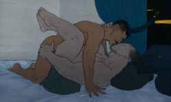 2boys anal anal_sex anal_sex anthro anthro_penetrated ass ass_grab bald bara beard_stubble beauty_mark bed biceps canon_couple closed_eyes couple curtains dark-skinned_male dark_hair dark_skin dorian_pavus dragon_age dragon_age_inquisition duo facial_hair feet gay gay_anal gay_male gay_sex grabbing_ass grey_body grey_skin horn horns human human_on_anthro human_penetrating human_penetrating_anthro iron_bull kissing kissing legs_up lying lying_down lying_on_back mage male male/male male_only male_penetrated male_penetrating male_penetrating_male mole moustache moustache muscles muscular muscular_male naked naked_male nude nude_male on_bed one_eyed pansexual_male penetration penile_penetration penis_in_ass pillow pointy_ears qunari romantic romantic_couple scar scars sex sometrashland stubble video_games yaoi