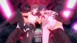 2boys 2girls animated asahina_mafuyu breasts censored dark-skinned_male dark_skin elma03xxx faceless_male female heavy_breathing leg_grab legs_apart legs_up looking_at_viewer male medium_breasts miyamasuzaka_girls'_academy_school_uniform mp4 nipples no_sound one_leg_raised one_leg_up peace_sign penetration project_sekai raised_leg ripped_pantyhose ripped_stockings school_uniform sex shinonome_ena smile spread_legs standing standing_on_one_leg standing_sex stockings tagme tanned thighhighs video