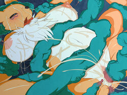 censored comic digimon digital_sex_sleeve female fur furry mosaic_censoring renamon sindoll tagme tentacle textless_version
