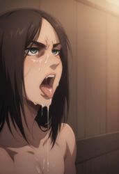 ai_generated attack_on_titan blowjob eren_jaeger facial fellatio shingeki_no_kyojin sunshine17 tongue tongue_out