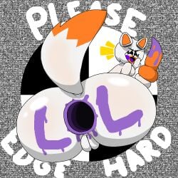 1girls ass bubble_butt dildo dildo_in_ass five_nights_at_freddy's five_nights_at_freddy's:_sister_location five_nights_in_anime furry gaping gaping_anus huge_ass lolbit_(fnaf) masturbation presenting presenting_hindquarters solo supersecretsoup_(artist)