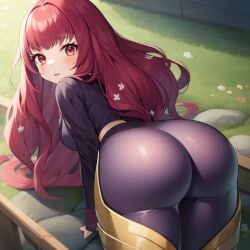 ai_generated ass egg-missgestalt female female_only fire_emblem fire_emblem_engage looking_back nai_diffusion nintendo outdoors solo stable_diffusion yunaka_(fire_emblem)