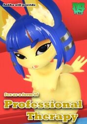 3d 3d_model animal_crossing animal_crossing_new_horizons ankha ankha_(animal_crossing) ankha_(zy0n7) anthro black_eyes cat_ears couch dominica9 doubutsu_no_mori feline female_only furry looking_at_viewer looking_up nairu_(doubutsu_no_mori) nintendo poster short_hair shortstack sitting sole_female solo zy0n7