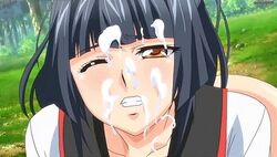 animated black_hair cum cum_on_face hime_cut last_waltz mochizuki_yuuki rape