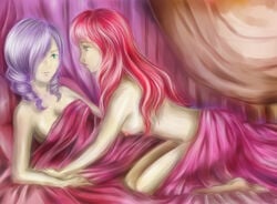 2girls daniella demento hatsu haunting_ground melissa melissaxdaniella red_hair violet_hair yuri