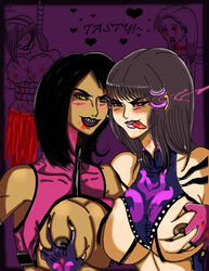 chun-li crossover female gore guro human jassycoco juri_han kitana kitana_(mk9) mileena mileena_(mk9) mortal_kombat mortal_kombat_(2011) street_fighter yuri