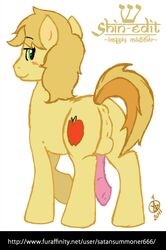 braeburn braeburn_(mlp) earth_pony equine feral friendship_is_magic fur horse male male_only my_little_pony pony satansummoner666 shin-edit solo