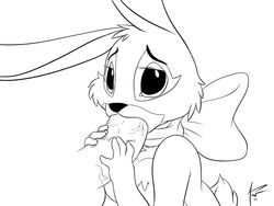 bow cadbury cadbury_caramel_bunny fellatio mascot oral siroc