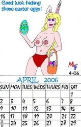 1girls 2006 athena_tremor basket big_breasts breasts bunny_ears dc dc_comics dumb_bunny easter easter_basket easter_eggs female female_only inferior_five long_hair navel nipples purple_eyes solo solo_female tagme topless topless_female