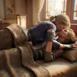2girls age_difference ai_generated animated blonde_hair cassie_cage clothed_sex edited google_gemini grok grok_imagine incest kissing mature_female mikey-rg97 mortal_kombat mortal_kombat_11 mother_and_daughter netherrealm_studios on_bed passionate_kiss sonya_blade sound tagme video warner_bros._games younger_female yuri