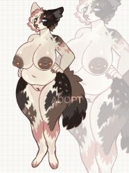 adoptable adopt furry furry_female pussy boobs solo full_body pastel pastel_colors anthro fox dog