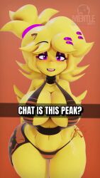 1girls 3d 3d_animation animated big_breasts bikini breasts chica_(fnaf) chiku chiku_(cryptia) cryptiacurves female female_only five_nights_at_freddy's fredina's_nightclub mentlexd open_mouth open_smile rabbdo smile solo solo_female tagme talking talking_to_viewer thebredfactory_(va) video voice_acted