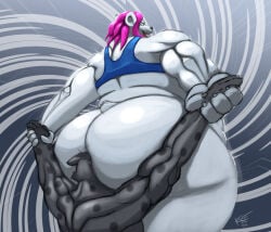 kazecat bear_girl leopard rimming huge_ass muscular_female facesitting femdom