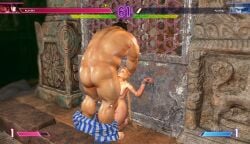 3d 3d_(artwork) 3d_model cammy_white cammy_white_(street_fighter_6) capcom chained_wrists chenxuanxuan dominant_winner domination double_perfect edmond_honda female femsub imminent_oral imminent_sex in_game male male/female maledom maledom/femsub perfect player_1_wins player_2 street_fighter street_fighter_6 submissive_loser