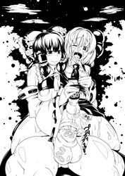 2futas anal_sex balls blonde_hair censored futa_on_futa futanari human intersex kurorin large_penis penis reimu_hakurei rumia sex the_embodiment_of_scarlet_devil touhou veiny_penis veiny_testicles youkai