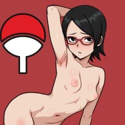 1girls arched_back armpit_crease armpit_fetish armpits arms_behind_head arms_up belly_button bent_over black_eyes black_hair blush boobs boruto:_naruto_next_generations breasts completely_naked completely_naked_female completely_nude completely_nude_female cute eyelashes female female_focus female_only glasses hi_res high_resolution highres hips hourglass_figure ksk__oda light-skinned_female light_skin medium_hair naked naruto naruto_(series) nose_blush nude nude_female pale-skinned_female pale_skin parted_lips perky_breasts petite petite_body petite_breasts petite_female pinup presenting_armpit sarada_uchiha shonen_jump short_hair shoulder_length_hair shounen_jump shueisha small_breasts solo solo_female solo_focus teen teen_girl teenage_female teenage_girl teenager thighs tits tomboy uchiha_sarada uchiha_symbol very_high_resolution weekly_shonen_jump weekly_shounen_jump wide_hips