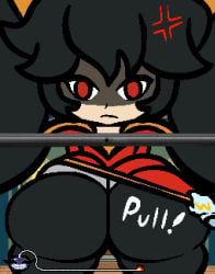 curvydoodles ashley_(warioware) warioware dress dress_pull pulling_dress pulling pixel_art 1girls huge_ass ass big_ass thick_ass pantyhose panties panties_under_pantyhose solo solo_female warioware_gold