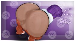 3d 3d_(artwork) angry angry_expression annoyed asshole asshole_focus balls big_ass dark-skinned_male dark_skin exposed_ass femboy femboy_focus femboy_only femenine_male freckles freckles_on_ass imminent_anal imminent_sex instant_loss koikatsu lost_bet pants_down pink_eyes pokemon pokemon_oc pokemon_sv purple_hair tagme tagme_(character) the_slayer
