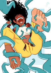 1girls absurdres afro babe barefoot best_feet between_toes black_girl black_hair black_lipstick black_woman blush blushing cameltoe countershade_feet cute_female_feet dark_skinned_female female_focus female_only foot_fetish foot_focus foot_play foot_worship highlighted_soles highres laughing loving_it oc original_character sexy_feet sexy_female solo_female tentacle tentacle_tickling tentacles the-flying-hamster tickle_fetish tickle_torture tickling tickling_feet toe_ring toe_rings two_tone_feet