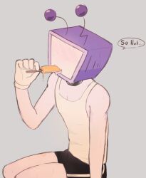 ice_cream object_head popsicle suggestive sweat sweaty_thighs tenna_(deltarune)
