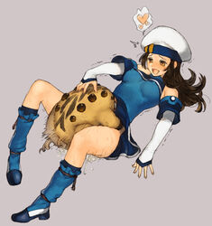 beret blush boots brown_eyes brown_hair clothed_sex clothing cum cum_pool cumpool detached_sleeves female happy hat interspecies long_hair matsutarou millie_(suikoden) missionary missionary_position monster open_mouth penetration sex size_difference skirt skirt_lift small_dom_big_sub spread_legs suikoden suikoden_ii vaginal_penetration zoophilia