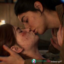 2girls 3d ai_generated animated black_hair brown_hair canon_couple clothed_sex dina_(the_last_of_us) edited ellie_(the_last_of_us) ellie_williams freckles girls_only google_gemini grok grok_imagine kissing lesbian lesbian_kiss light_skin light_skinned_female middle_eastern middle_eastern_female mikey-rg97 naughty_dog passionate_kiss realistic sound tagme the_last_of_us the_last_of_us_2 tongue_kiss video watermark yuri