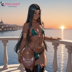1boy ai_generated balls bikini bikini_bottom bikini_top black_hair bra brown_body brown_fur brown_skin choker dark-skinned_femboy dark-skinned_male dark-skinned_sissy dark_body dark_skin day daylight daytime dream ebony femboy flat_chest green green_eyes high_resolution highres ilfb jew jewelry long_hair looking_at_viewer more_at_source original original_character otoko_no_ko panties pantyhose sfw sfw_version sfw_version_available standing staring staring_at_viewer sun sunlight sunset testicles trap very_high_resolution very_long_hair