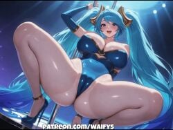 waifys sona_buvelle riot_games league_of_legends big_breasts big_ass butt breasts pussy dancing bouncing_breasts bouncing_ass ai animated ai_generated dancer exposed