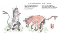 animal_genitalia animal_penis asinus balls belly_slap bodily_fluids canid canine canis cum cum_on_balls cum_on_belly cum_on_body cum_on_chest cum_on_face cum_on_feet cum_on_penis cum_on_self donkey duo egyptian_mythology equid equine equine_genitalia equine_penis erection feet fennec_(artist) feral flared_cock forked_tail genital_fluids genitals grass hybrid jackal male male/male mammal mane masturbation middle_eastern_mythology multiple_orgasms mythology on_grass on_ground orgasm penis plant sebek_(setti) set_(species) setti shai_(setti) sitting slap standing tail unusual_anatomy unusual_tail