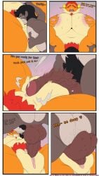2boys big_ass big_ass_(male) big_butt big_dick big_penis cuntboy decentfailure21 dragon elotes_en_vaso erect_nipples gay head_in_ass holding_penis horns huge_ass huge_butt huge_cock intersex licking_ass lucio_soliz lustful_gaze male male/male male_only moobs oral oral_penetration oral_sex penis penis_against_face penis_in_mouth red_hair saliva