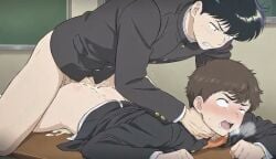 2boys ai_generated ass_up balls big_dick big_penis black_hair blush brown_hair cum dick femboy ganbare!_nakamura-kun!! gay gay_sex go_for go_for_it,_nakamura-kun!! go_for_it_nakamura hairy_penis kubikun male male_only nakamura_okuto no_te_rindas_nakamura!! penetration tagme takeuchi_kota video yaoi