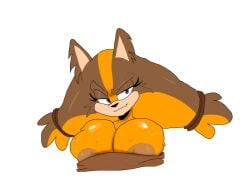 1girls anthro areolae badger big_breasts blue_eyes breasts bust busty female female_focus female_only large_breasts nipples sega sonic_(series) sonic_boom sonic_the_hedgehog_(series) sticks_the_badger susknuckles