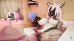 16:9 3d_(artwork) anthro ashley_(darkskye) bath bathing bathtub blender_(artwork) breasts digital_media_(artwork) equid equine fan_character female fingering foxibiki genitals hair hi_res horn mammal masturbation mythological_creature mythological_equine mythology nipple_fetish nipple_play nipples nude open_mouth penetration simple_background smile soap soap_bubbles soapy solo tongue tongue_out unicorn unicorn_horn vaginal vaginal_fingering vaginal_masturbation vaginal_penetration vulva water wet widescreen
