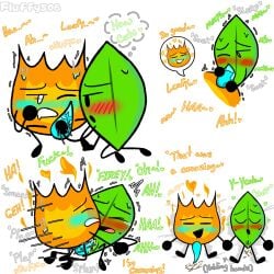 1boy 1boy1girl 1girl 1girls after_sex battle_for_dream_island blowjob blue_tentacles blushing crying crying_with_eyes_closed cum_in_pussy eyes_closed firey_(bfdi) fuzzy_fluffs hand_on_penis handjob leafy_(bfdi) object_show object_shows penis saliva_on_penis tentacle_penis vaginal_penetration vaginal_sex