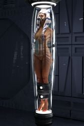ahsoka_tano bondage clone_wars defeated defeated_heroine display display_case feet female gasmask grainy_render mindlessentertainment nude nude_female orange_skin sleeping star_wars star_wars:_ahsoka star_wars:_the_clone_wars tagme tube unconscious