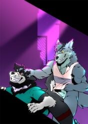 alley_sex animal_humanoid anthro backwards_hat baseball_cap bottomless bottomless_anthro bottomless_male butt canid canine canis cartoon_network clothed clothing duo fur genitals grey_body hair hat head_grab headgear headwear hi_res humanoid humanoid_genitalia humanoid_penis krowlfer male male/male mammal mrfulero muscular muscular_anthro muscular_male penis public public_sex sex topwear we_baby_bears we_bare_bears wolf wolf_(we_baby_bears)