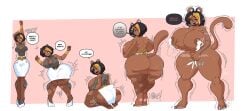 1girls anthro ass_expansion black_hair breast_expansion brown_fur butt_expansion chinchilla clothes_ripping domina furry growth horny_female hourglass_expansion hourglass_figure lactation overwatch overwatch_2 referencearts sequence solo_female tail transformation transformation_sequence vaira_singhania werecreature