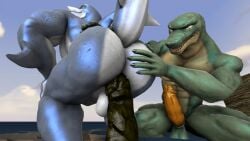 16:9 2020 3d_(artwork) anthro aquatic balls beach big_balls big_butt big_penis butt digital_media_(artwork) duo erection feces fish genitals hammerhead_(petruz) hand_on_butt joemike lizard lizard_(petruz) male male/male male_pooping muscular muscular_anthro muscular_male nude penis pooping reptile scalie scat scatplay shark source_filmmaker_(artwork) tail thick_thighs wide_hips widescreen